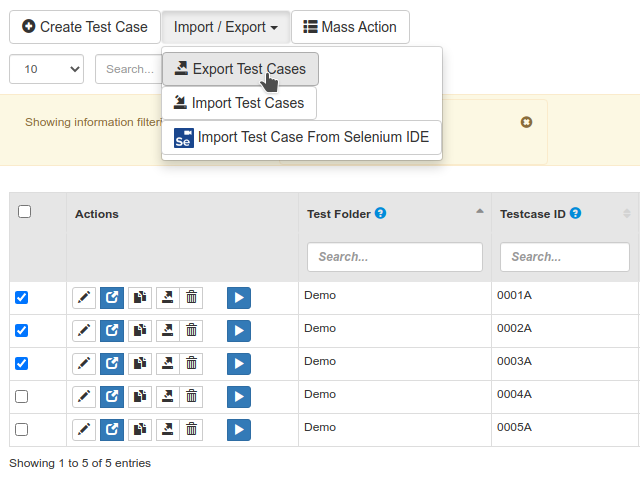 Multiple Export